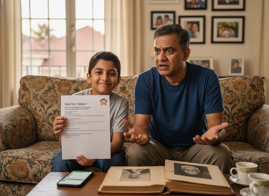 Genes say: Your ancestor was a monkey — You say: “No, my father says otherwise”